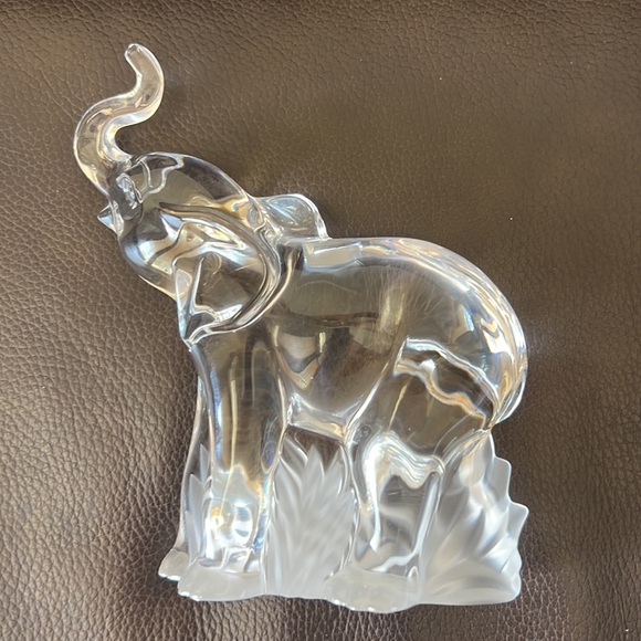 Vintage Lenox Fine Crystal Elephant w/Trunk Up Made in Germany - Picture 6 of 7
